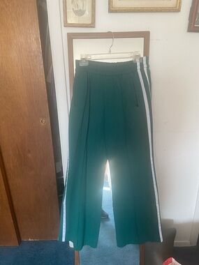 Athleta Teal Pull-On Active Pants with White Label Accent extra small petite